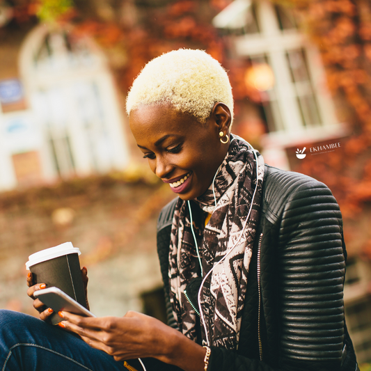 Black woman with short hair