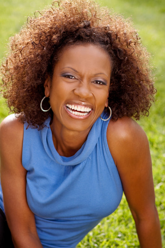 Black woman with clear skin