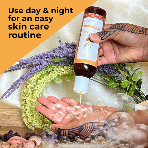 Face Cleanser For Sensitive Skin - Tangerine Scent and Moisturizing Toner Gel - Ekhambee