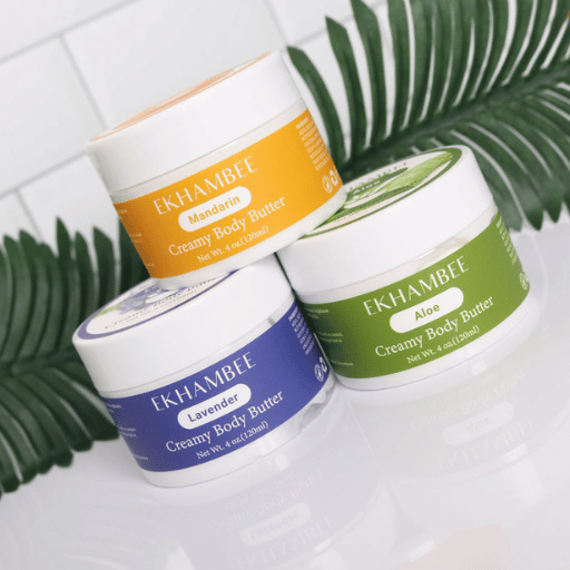 Vegan Friendly Body Butter - Creamy Body Butter Set - Ekhambee Mandarin, Lavender, Aloe