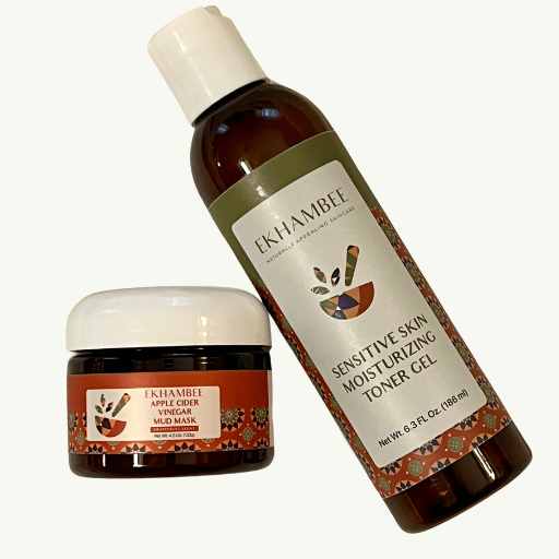 Pores and Blackhead Clarifying | Pores Unclogging Bundle | Ekhambee mud mask grapefruit scent and toner gel