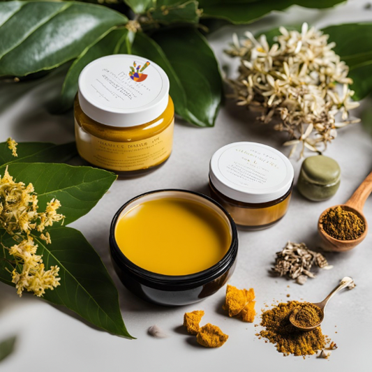 natural skin care products made from natural ingredients such as tumeric and shea butter