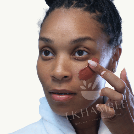 Apple Cider Vinegar Mud Mask - Ekhambee - on Black woman face
